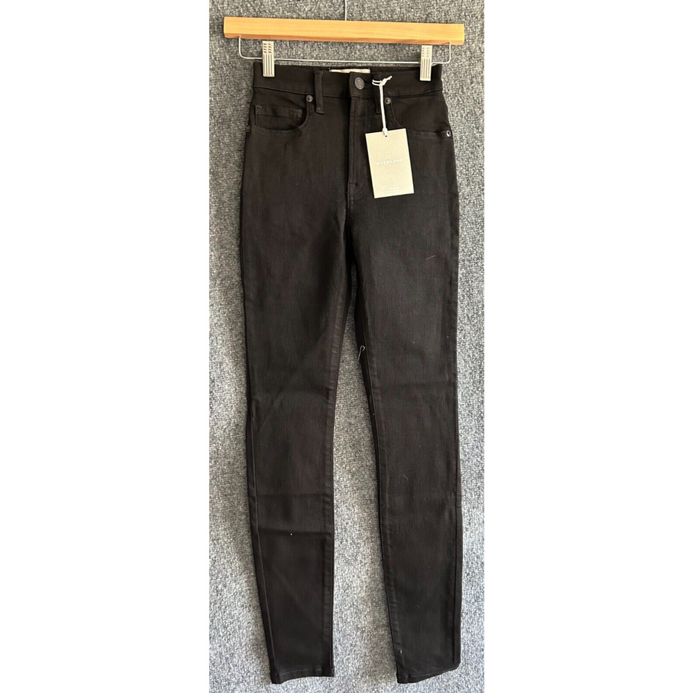 Everlane Womens 23 Jeans The High-Rise Skinny Denim Black NEW